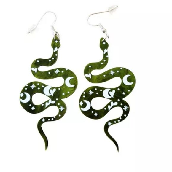 NWOT Snake 🐍  Acrylic Earrings - Picture 1 of 1